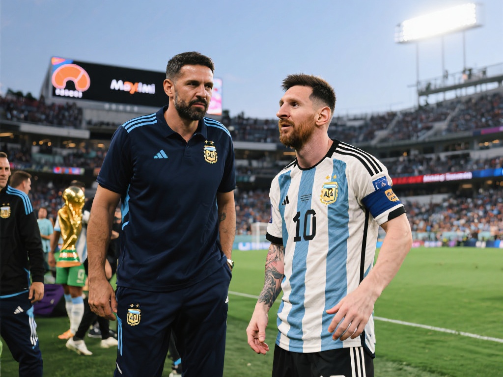 斯卡洛尼现场观战洛杉矶战迈阿密考察梅西状态 在洛杉矶与迈阿密的对决成为众人关注焦点之